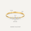 14 Karat Gold with Diamonds Diamond Graduated Ring (0.16 ct) - 5