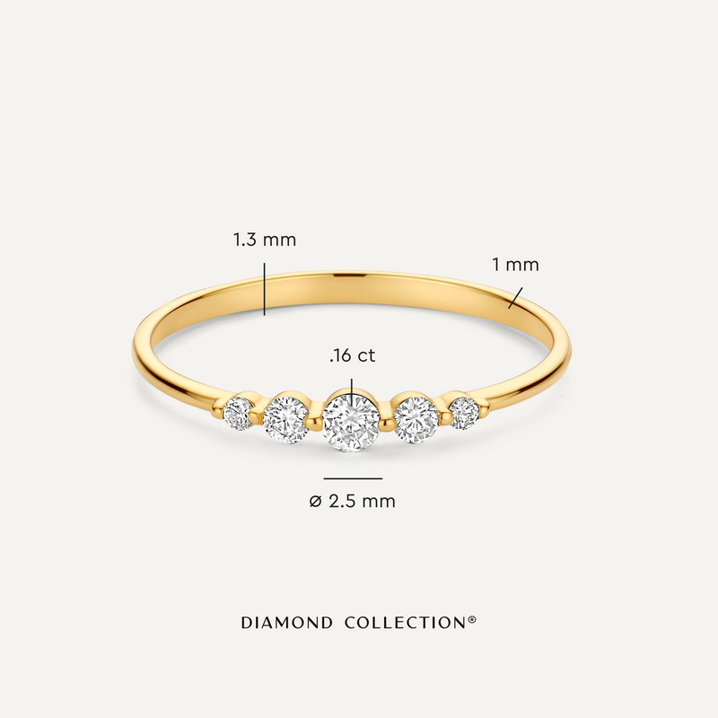 Diamond Graduated Ring (0.16 ct)