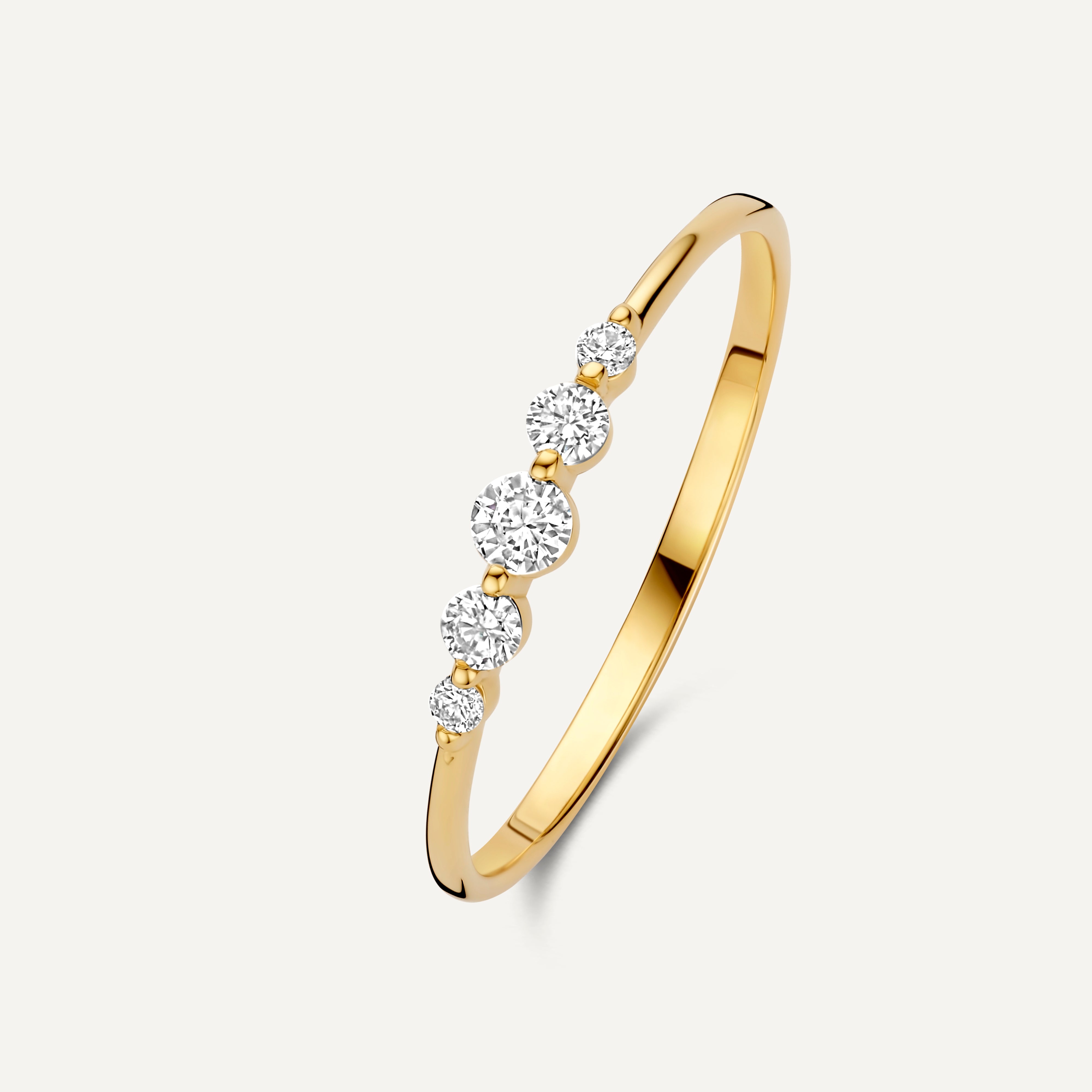 Diamant Graduated Ring 585er Gold für Damen