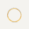 14 Karaat Goud met Diamanten Diamant X Ring (0.05 ct) - 6