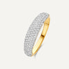 585er Gold mit Diamanten Pavé Diamant Dome Ring (0.50 ct) - 1