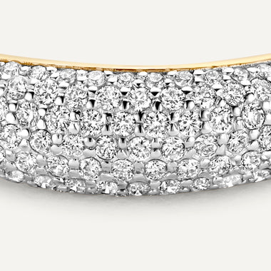 585er Gold mit Diamanten Pavé Diamant Dome Ring (0.50 ct) - 8