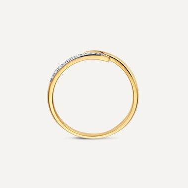14 Karaat Goud met Diamanten Diamant Claw Ring (0.10 ct) - 6