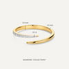 14 Karaat Goud met Diamanten Diamant Claw Ring (0.10 ct) - 5