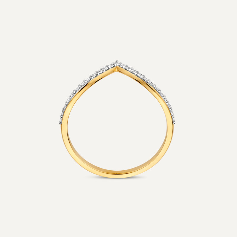 Diamond Wishbone Ring (0.10 ct)