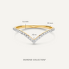 14 Karat Gold with Diamonds Diamond Wishbone Ring (0.10 ct) - 5