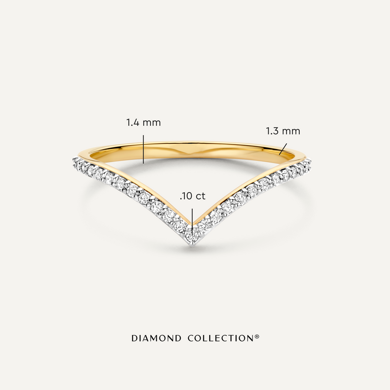 Diamond Wishbone Ring (0.10 ct)