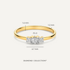 585er Gold mit Diamanten Diamant Trilogie Ring (0.15 ct) - 5