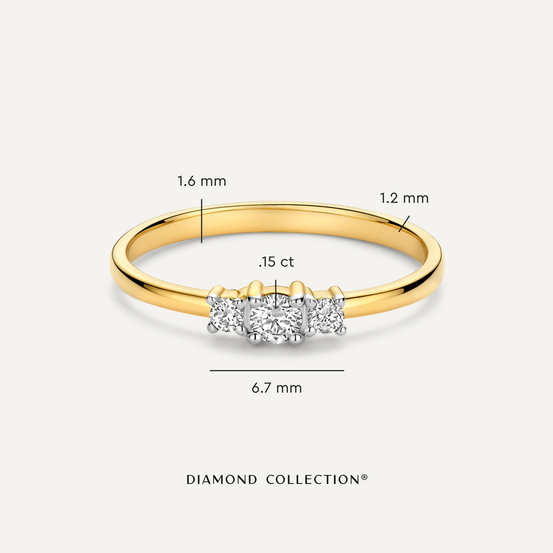 Diamant Trilogie Ring (0.15 ct)