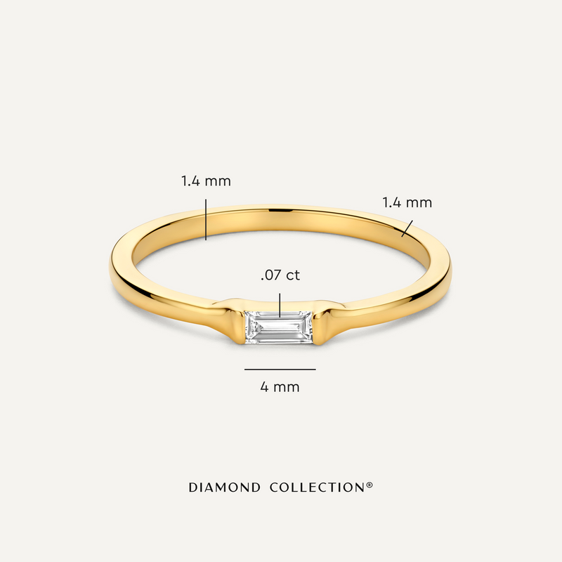 Baguette Cut Diamond Ring (0.07 ct)