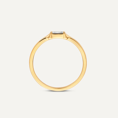14 Karat Gold with Diamond Baguette Cut Diamond Ring (0.07 ct) - 6