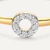 14 Karat Gold with Diamonds Diamond Open Halo Ring (0.05 ct) - 7