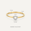 14 Karat Gold with Diamonds Diamond Open Halo Ring (0.05 ct) - 5