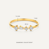 14 Karaat Goud met Diamanten Dazzling Diamant Statement Ring (0.20 ct) - 6