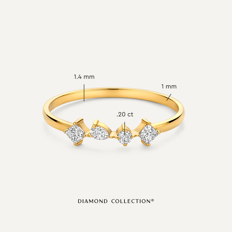 Dazzling Diamant Statement Ring (0.20 ct)