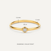 14 Karaat Goud met Diamant Bezel Set Diamant Ring (0.05 ct) - 5