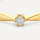 Bague Solitaire Conique Diamant Six Prong (0.03 ct)