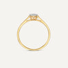 14 Karat Gold with Diamonds Six Prong Diamond Cluster Ring (0.10 ct) - 9