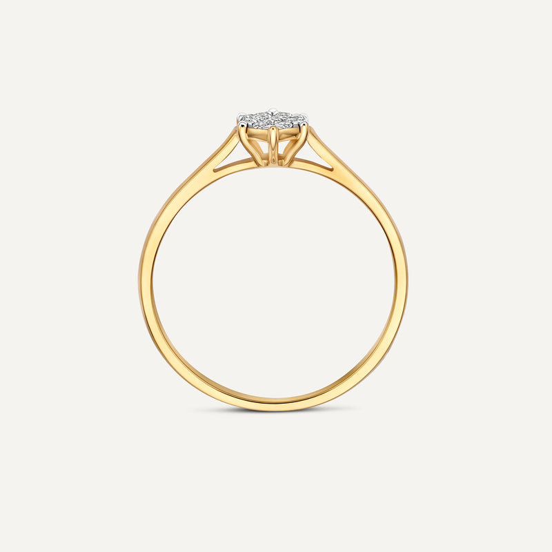 Six Prong Diamond Cluster Ring (0.10 ct)