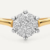 14 Karat Gold with Diamonds Six Prong Diamond Cluster Ring (0.10 ct) - 8