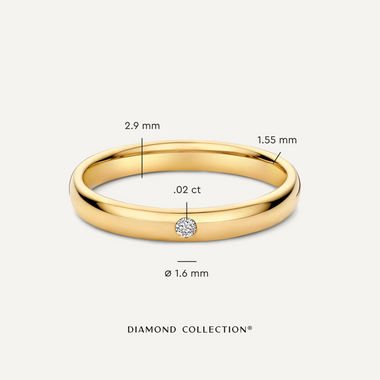 14 Karat Gold with Diamond Diamond Curve Band Ring (0.02 ct) - 5