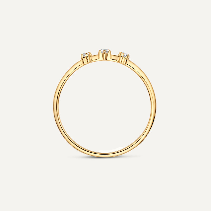 Trilogy Spaced Diamond Stacker Ring (0.05 ct)