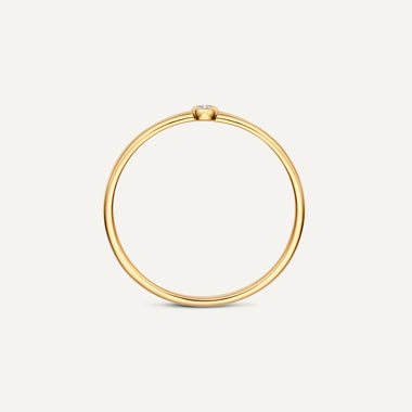 14 Karat Gold with Diamond Mini Diamond Stacker Ring (0.02 ct) - 7