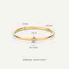 14 Karat Gold with Diamond Mini Diamond Stacker Ring (0.02 ct) - 5
