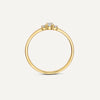 14 Karat Gold with Diamonds Slim Diamond Trilogy Ring (0.10 ct) - 7