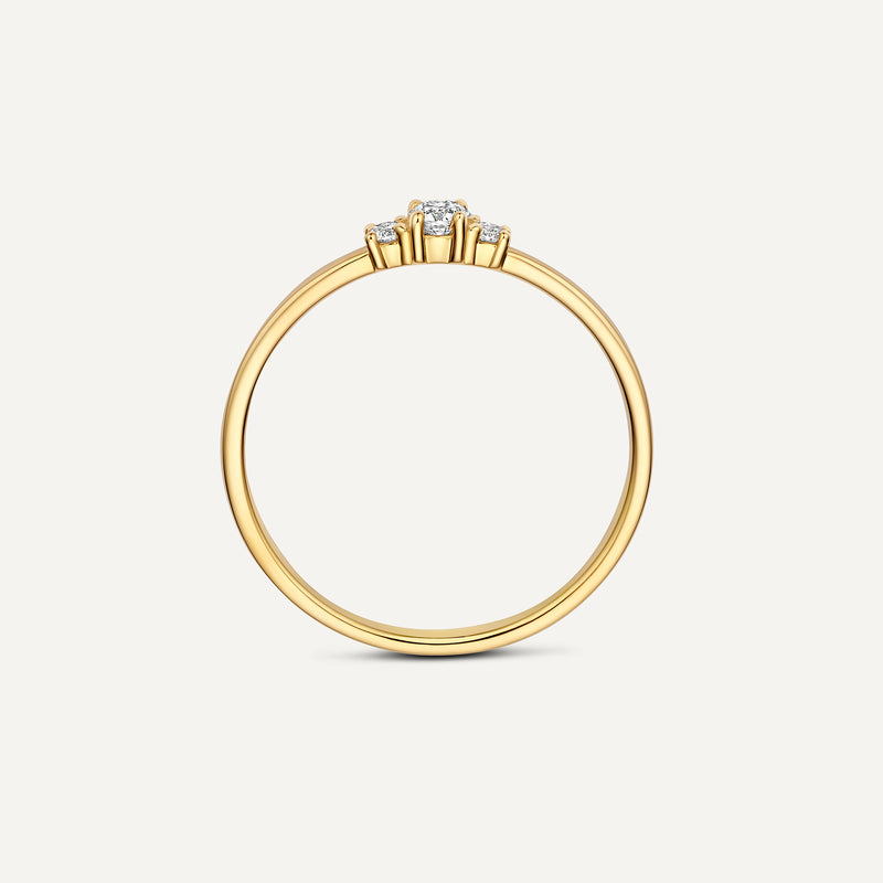 Slim Diamond Trilogy Ring (0.10 ct)