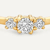14 Karat Gold with Diamonds Slim Diamond Trilogy Ring (0.10 ct) - 6