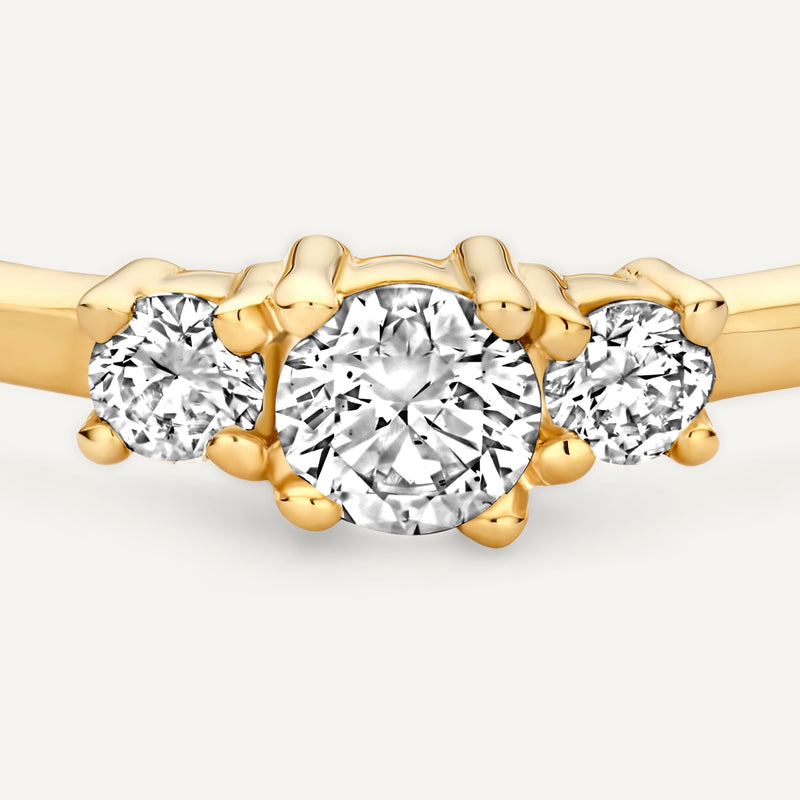 Slim Diamond Trilogy Ring (0.10 ct)