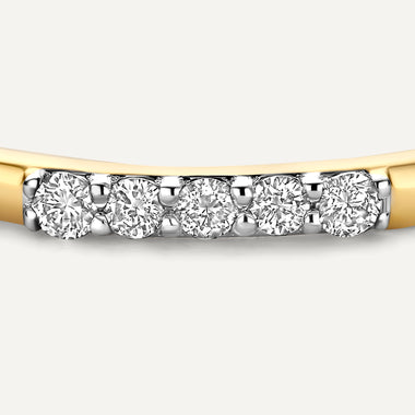 14 Karat Gold with Diamonds Slim Diamond Line Ring (0.04 ct) - 7
