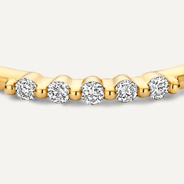 14 Karaat Goud met Diamanten Diamond Threaded Stacker Ring (0.05 ct) - 6