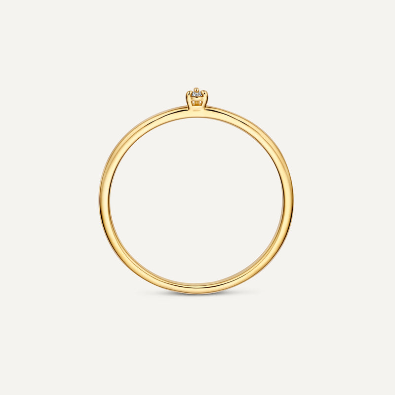 Three Prong Diamond Solitary Ring (0.02 ct)