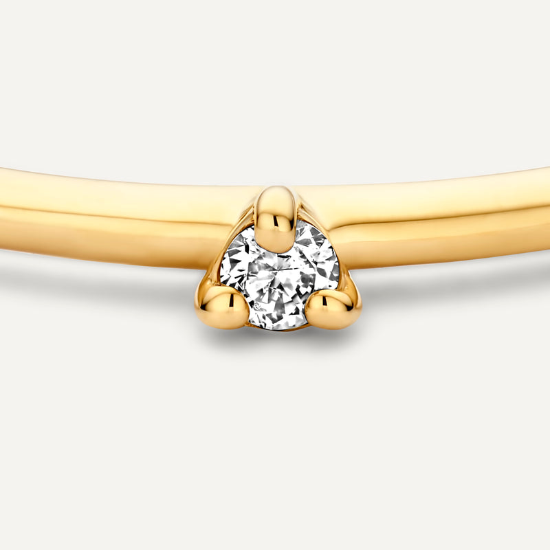 Three Prong Diamond Solitary Ring (0.02 ct)