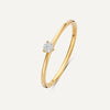 14 Karat Gold with Diamond Three Prong Diamond Solitary Ring (0.06 ct) - 1