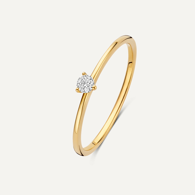 Three Prong Diamond Solitary Ring (0.06 ct)