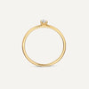 14 Karat Gold with Diamond Three Prong Diamond Solitary Ring (0.06 ct) - 9