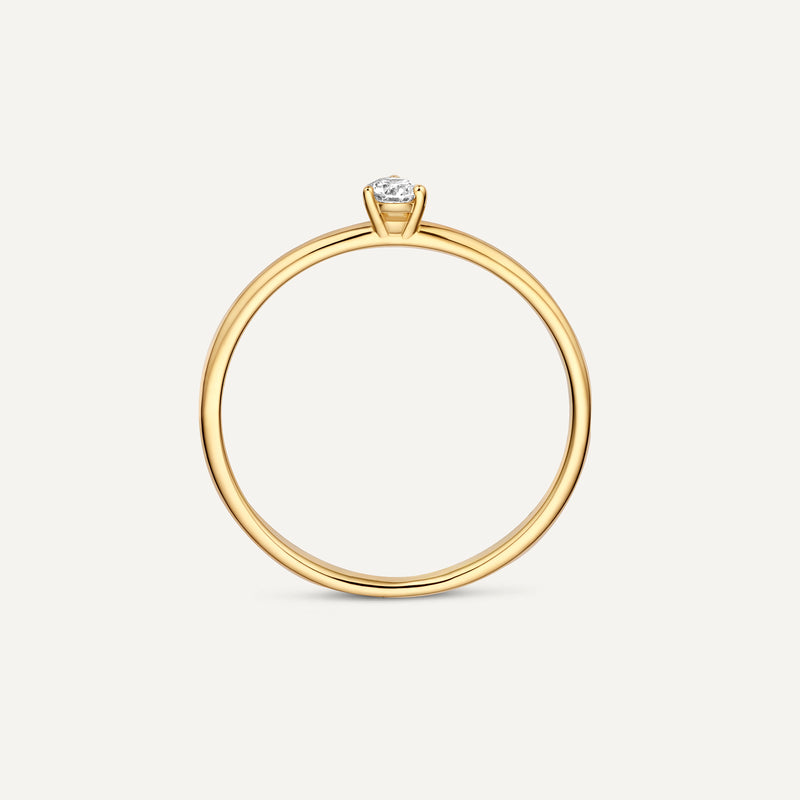 Three Prong Diamond Solitary Ring (0.06 ct)