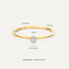 14 Karat Gold with Diamond Three Prong Diamond Solitary Ring (0.06 ct) - 7