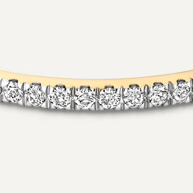 14 Karaat Goud met Diamanten Diamond Half Eternity Stacker Ring (0.09 ct) - 6