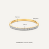 14 Karaat Goud met Diamanten Diamond Half Eternity Stacker Ring (0.09 ct) - 5