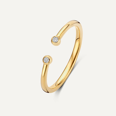 14 Karat Gold with Diamonds Diamond Open Stacker Ring (0.03 ct) - 1