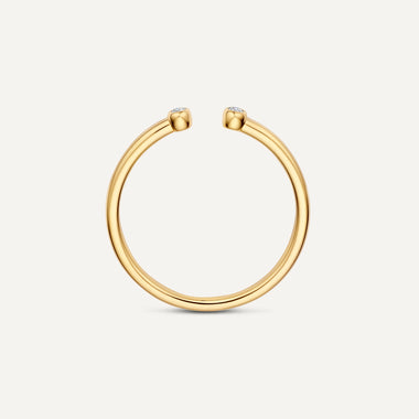 14 Karat Gold with Diamonds Diamond Open Stacker Ring (0.03 ct) - 6