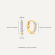 Mini Huggie-creolörhängen med pavé-diamanter (8 mm) (0,05 ct)