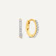 Cerchi Huggie piccoli in pavé di diamanti (10 mm) (0,06 ct)