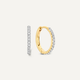 Cerchi Huggie in pavé di diamanti (12 mm) (0,12 ct)