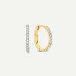 Pavé Diamond Huggie Hoops (12mm) (0.12 ct)