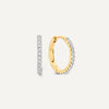14 Karat Gold with Diamonds Pavé Diamond Huggie Hoops (12mm) (0.12 ct) - 1